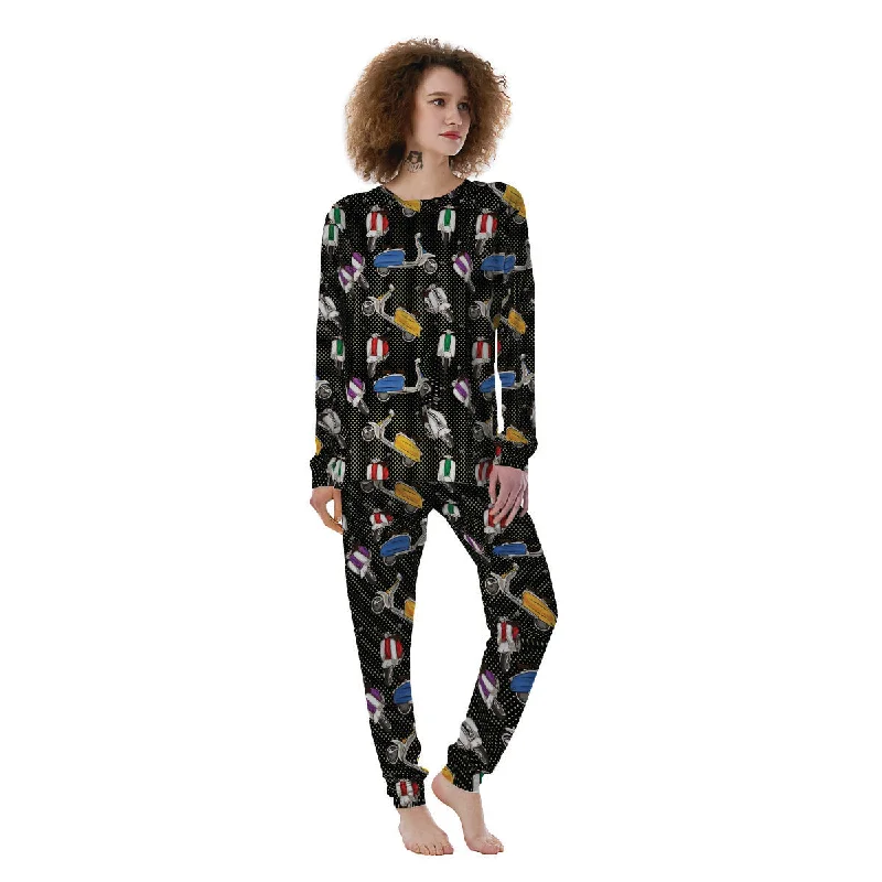 Classic Scooters Print Pattern Women's Pajamas