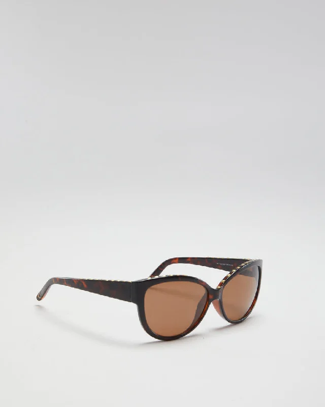 Guess Brown Tortoiseshell Studded Sunglasses - O/S