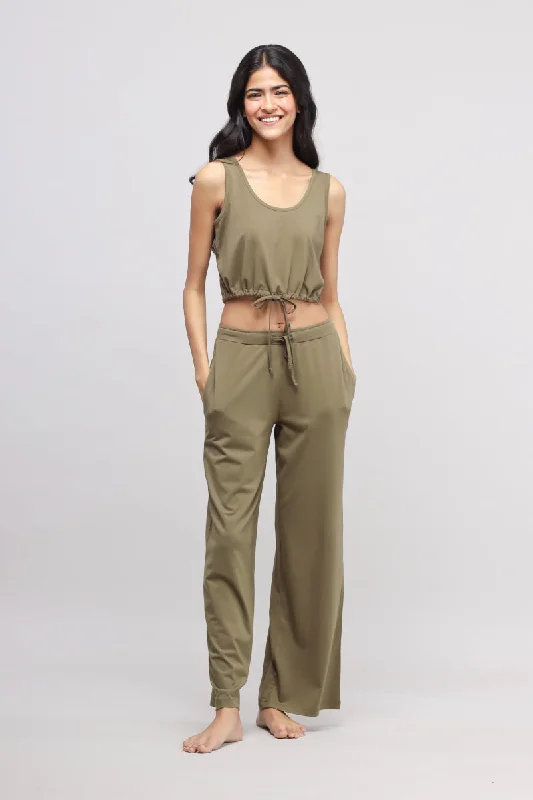 Olive Supima® Drawstring Co-ord Set