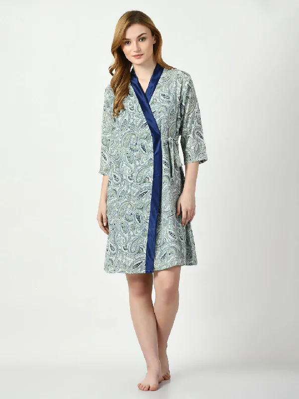 Women's Satin Blue Nightdress - Legit Affair