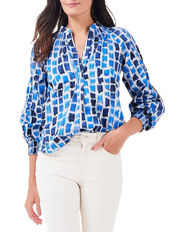 Nic+Zoe Brushstroke Blues Top