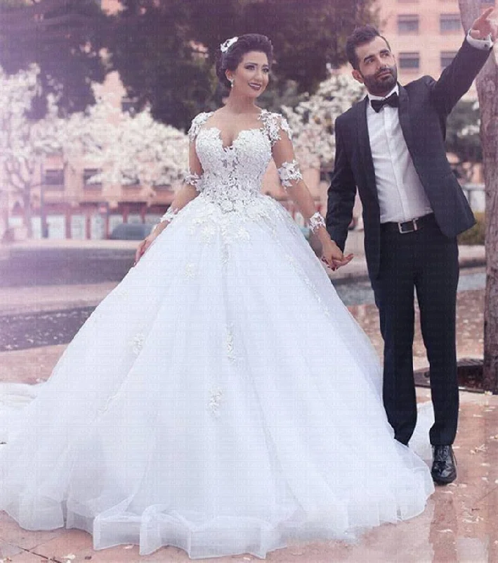 A Line Wedding Dresses Plus Size Wedding Gowns