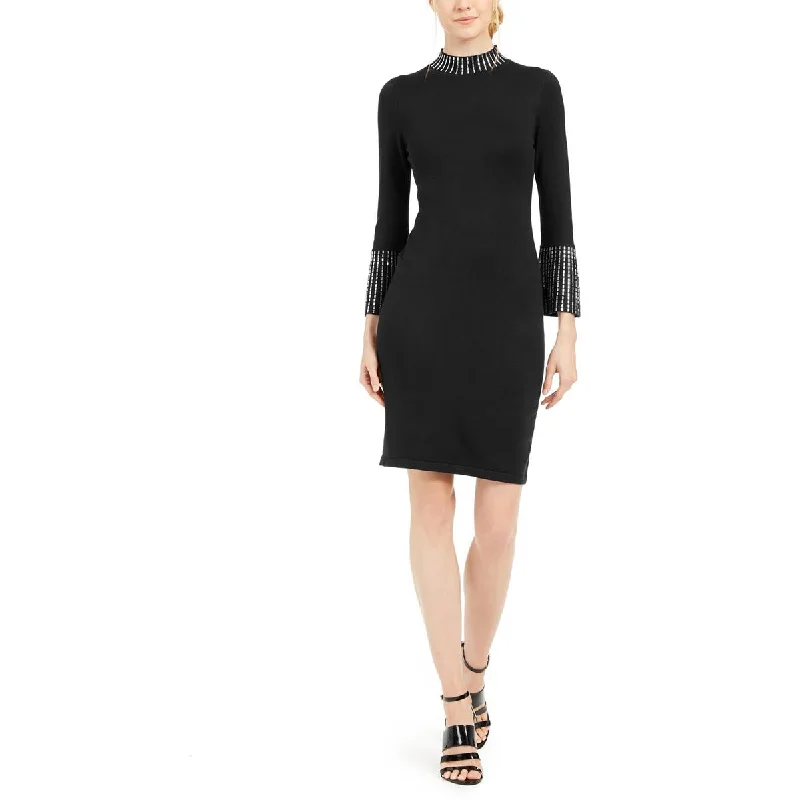 Womens Embellished Midi Sweaterdress