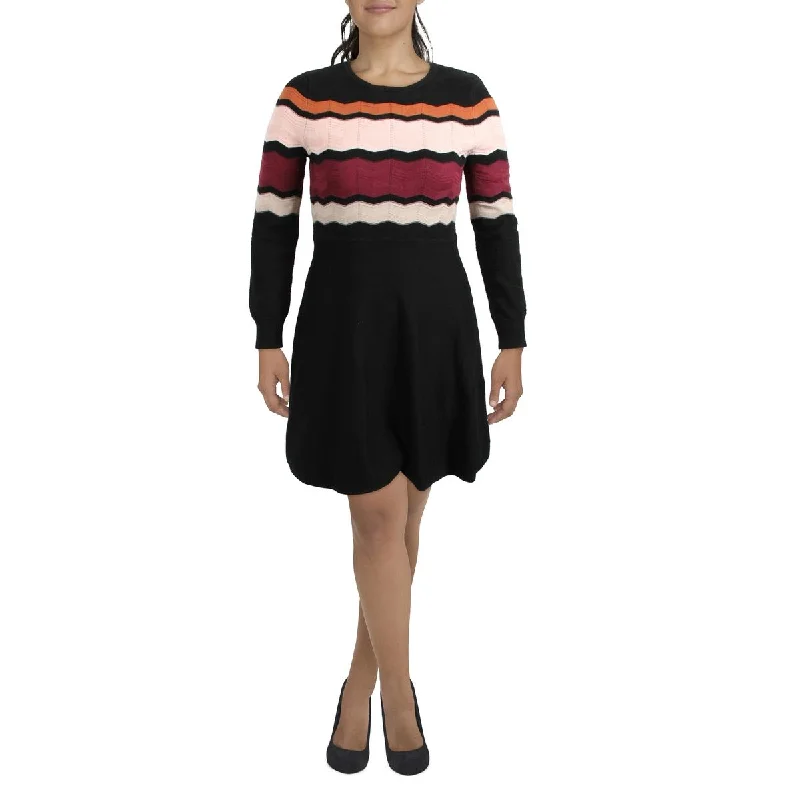 Womens Ribbed Midi Sweaterdress