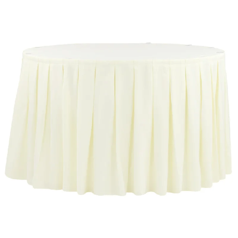 Polyester 17ft Table Skirt - Ivory