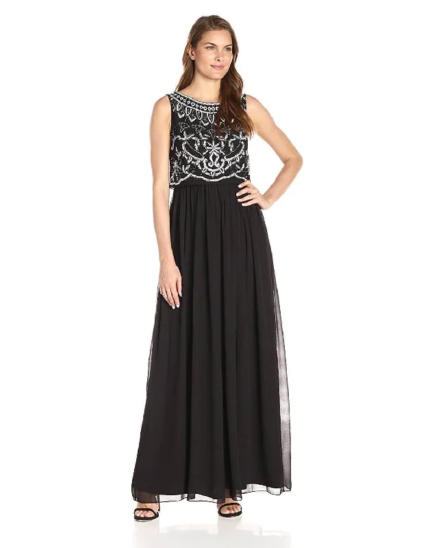 Adrianna Papell AP091928840 Long Formal Sleeveless Chiffon Dress