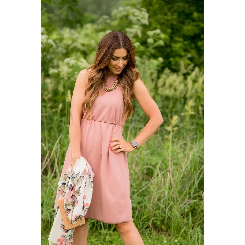 Basic Scalloped Tank Dress