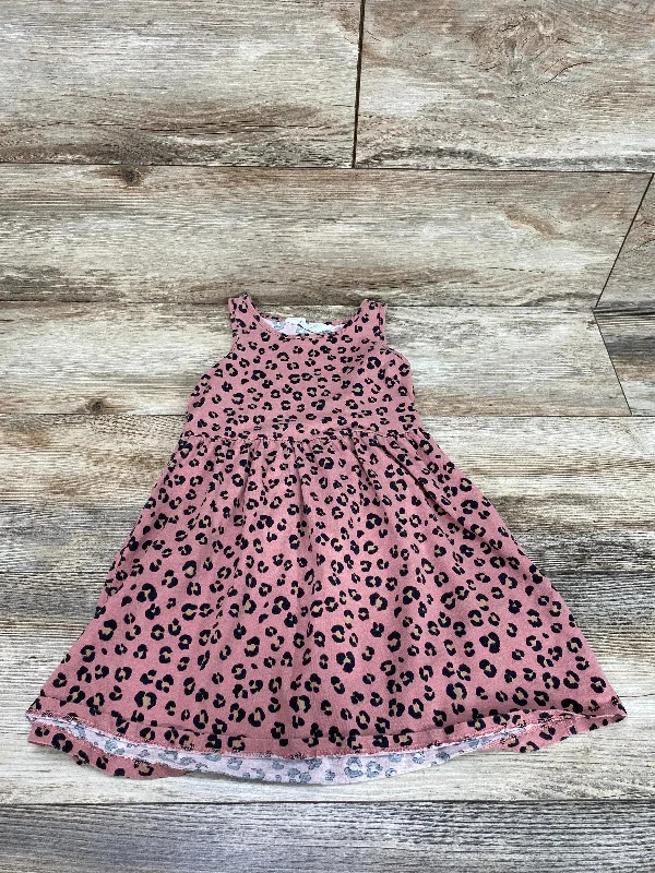 H&M Cheetah Print Tank Dress Dusty Rose sz 5/6