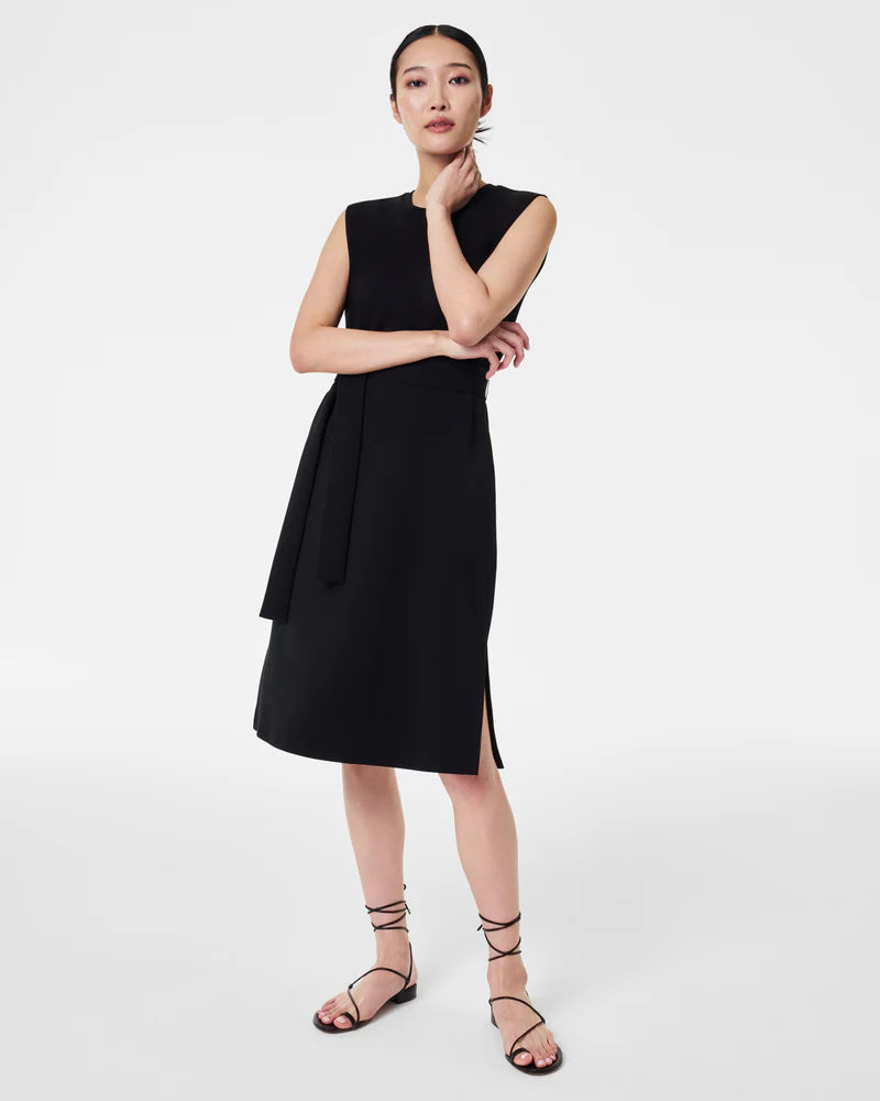 Spanx: AirEssentials Tie-Waist Tank Dress in Black