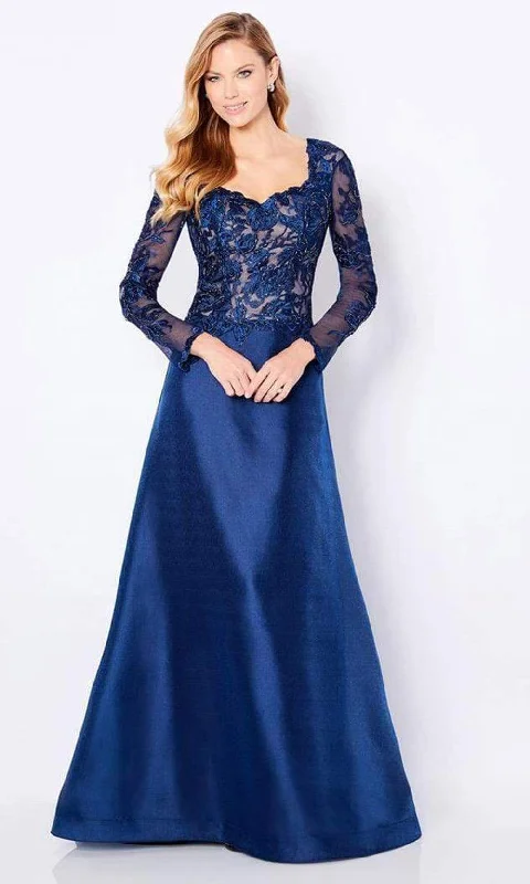 Cameron Blake - 221683 Embroidered Lace Bodice A-Line Gown