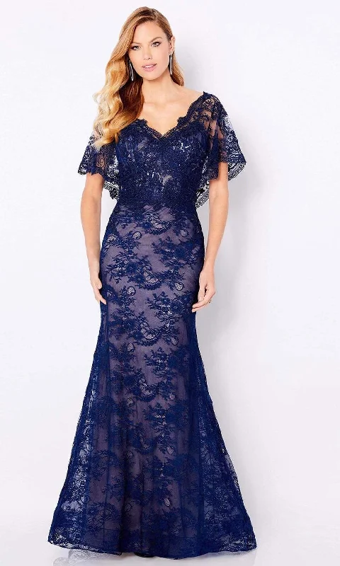 Cameron Blake - 221687 V-Neck Sheath Evening Dress