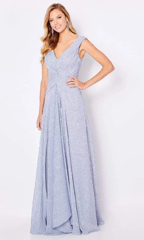 Cameron Blake - 221694 V Neck A-Line Evening Dress