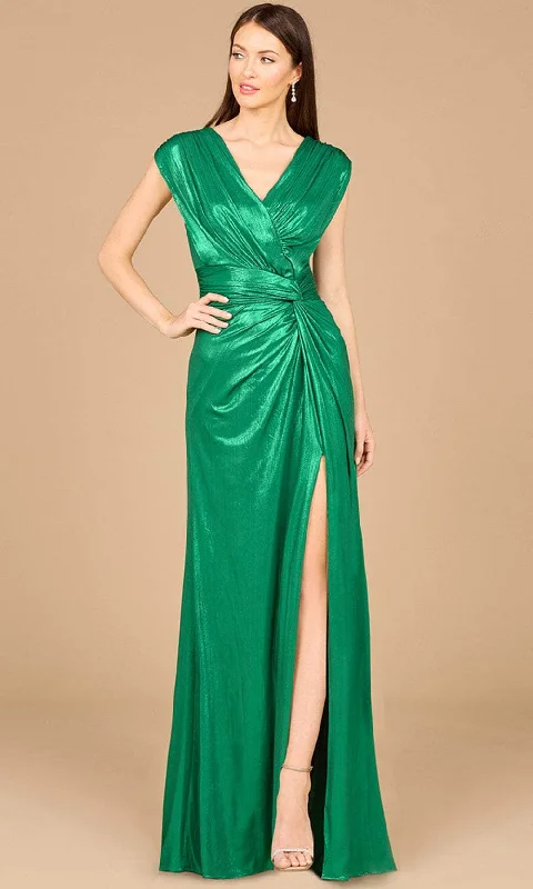 Lara Dresses 29124 - Metallic A-Line Evening Gown