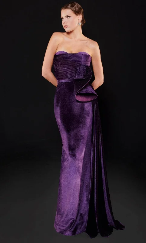 MNM COUTURE N0520 - Sweetheart Velvet Evening Dress