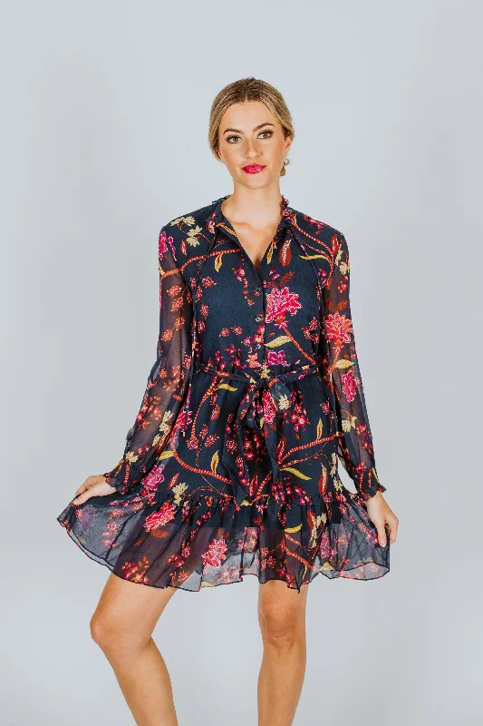 Cara Cara Blair Dress Ophelia Floral Midnight