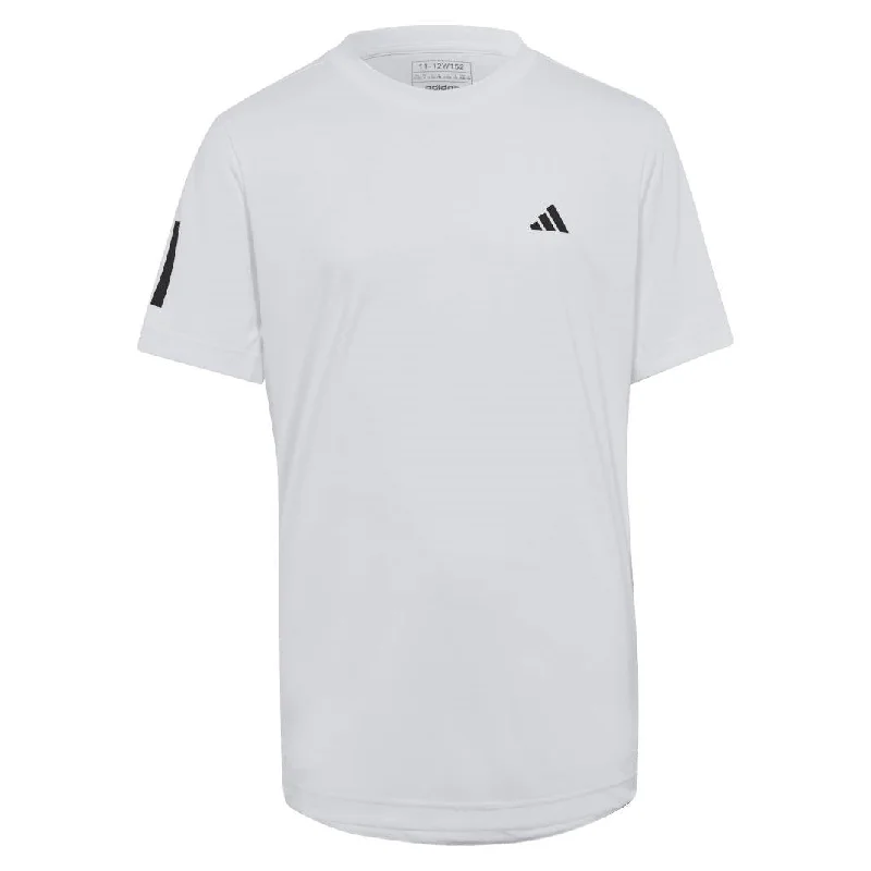 adidas Boy's 3 Stripe Club Top (White)