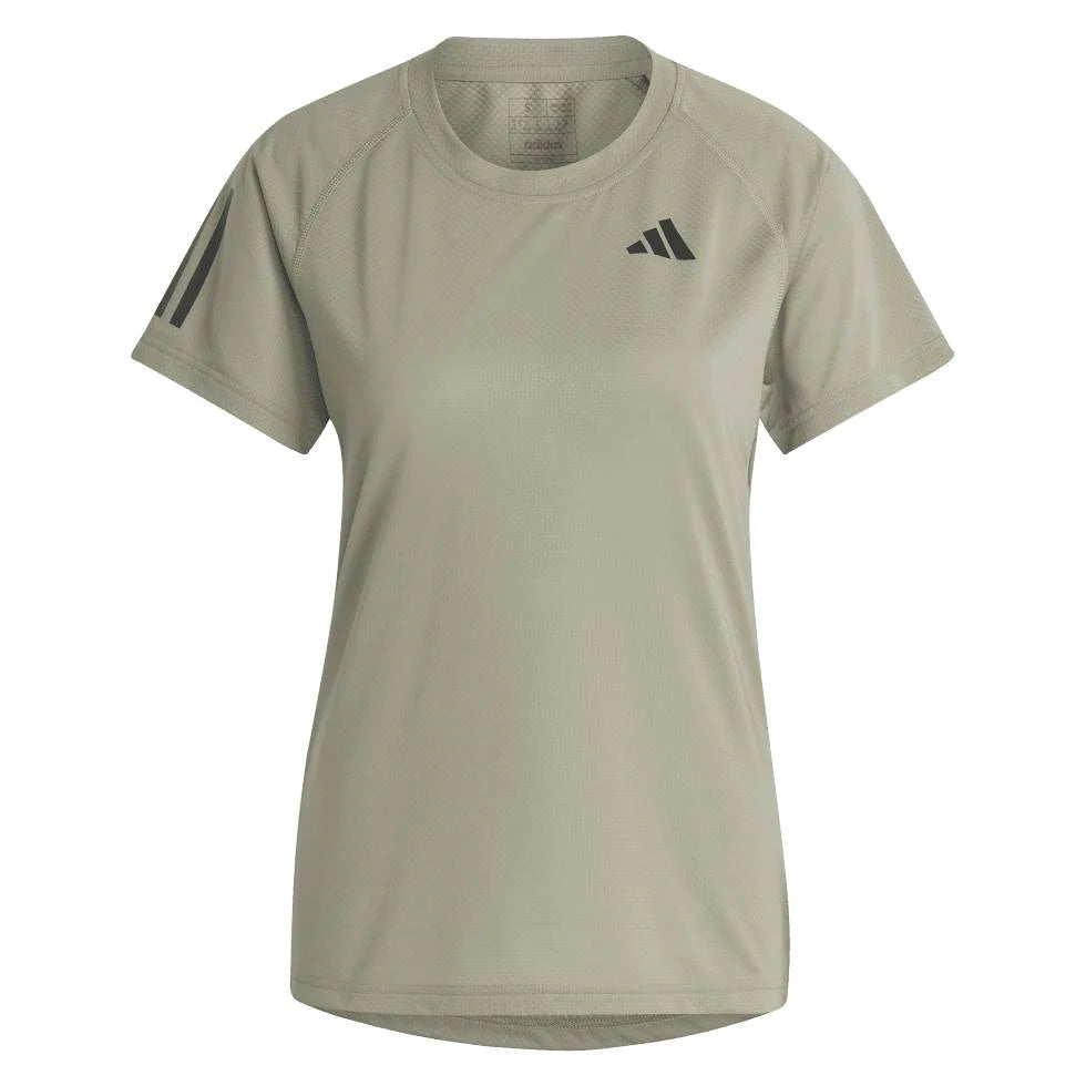 adidas Women's Club 3 Stripe Top (Khaki)