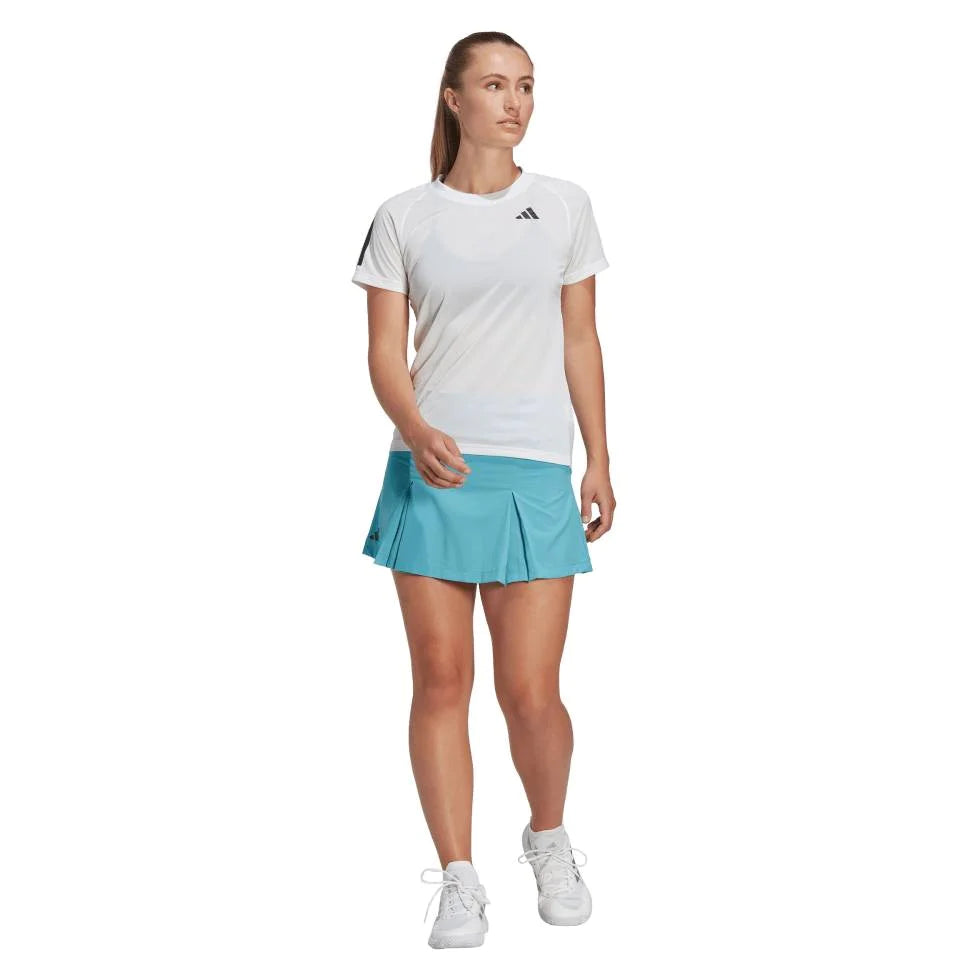 adidas Women's Club 3 Stripe Top (White)