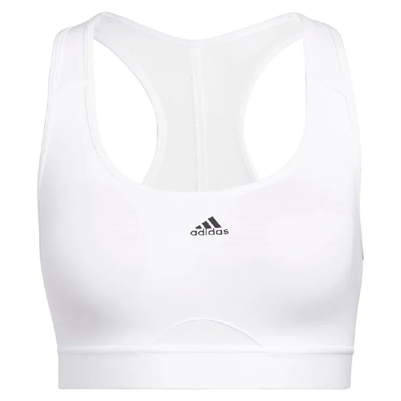 adidas Women's Powerreact Training Medium Support Bra (White)