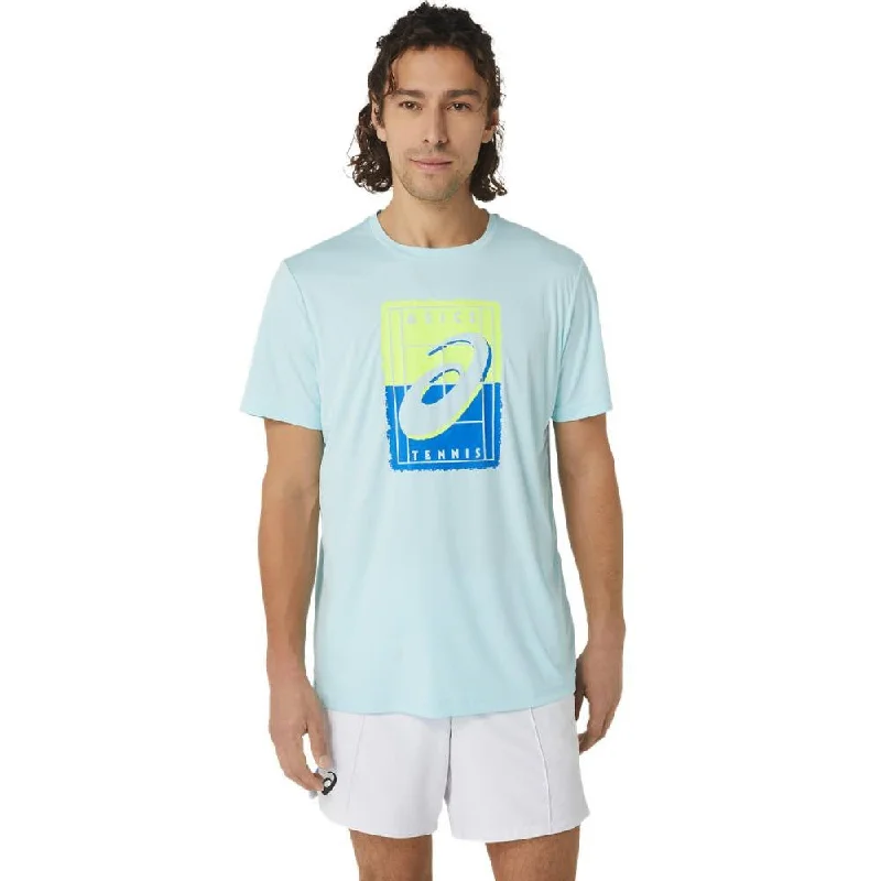 Asics Men's Court GS Graphic Tee Top (Blue)