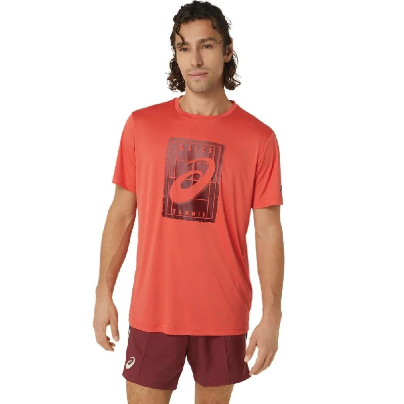 Asics Men's Court GS Graphic Tee Top (Red)