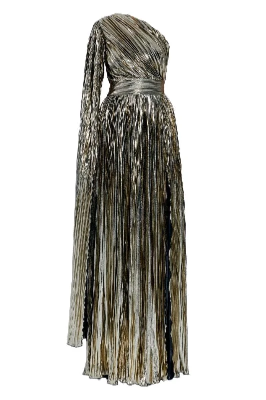 BAGLIONI GOLD ONE-SHOULDER GOWN