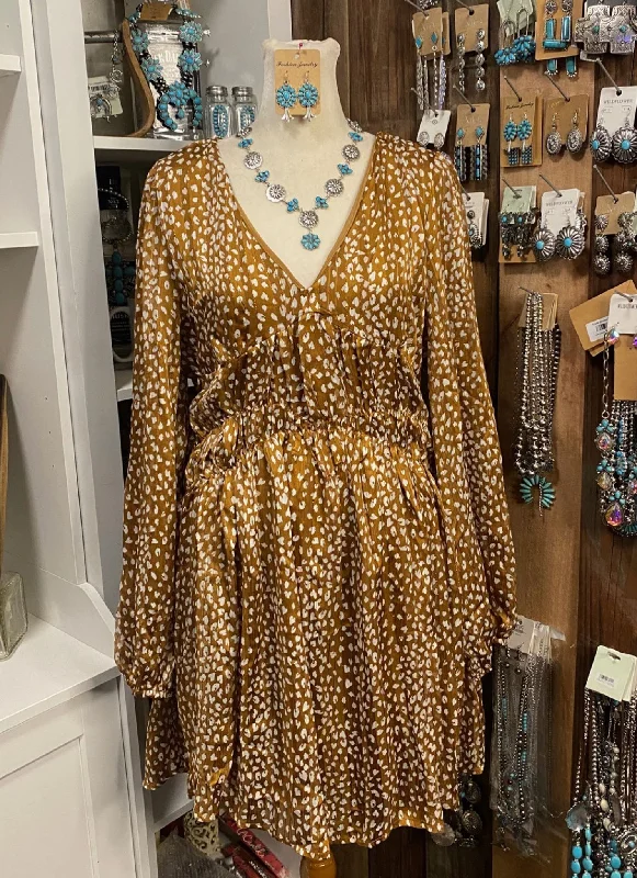 Brown Leopard Dress