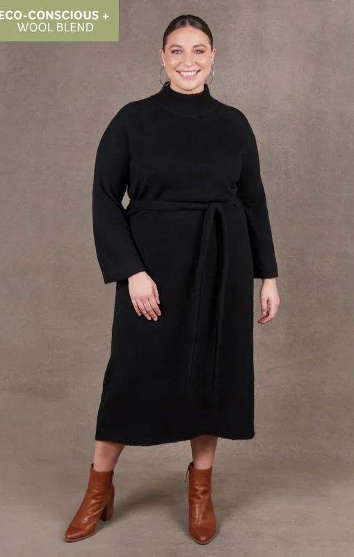 Eb & Ive - PAARL TIE KNIT DRESS - EBONY - last one