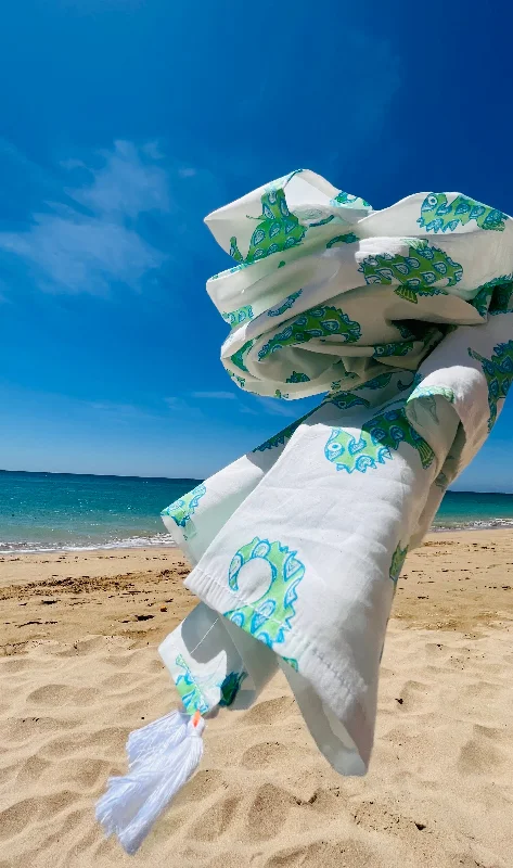 Cotton Beach Sarong - Seahorse