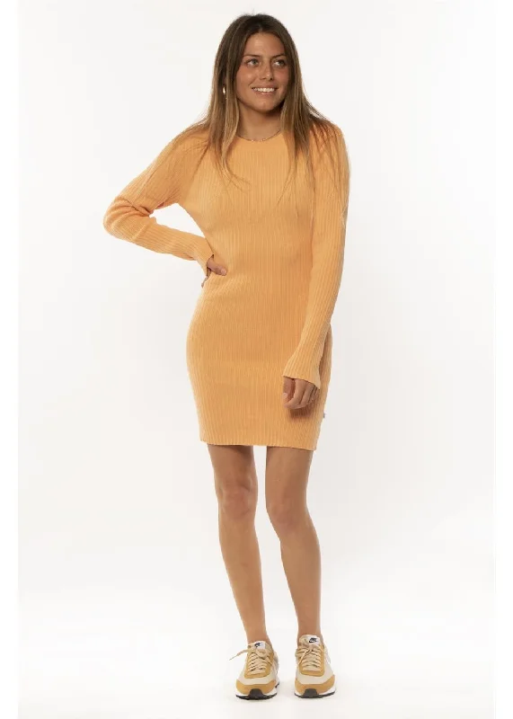 Sisstrevolution Hidden Cove Ls Knit Dress - sorbet