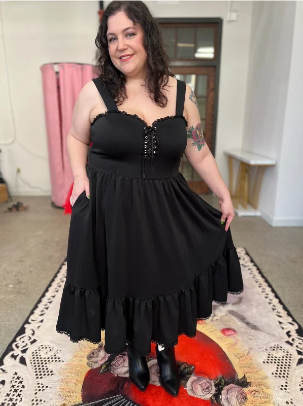 Heidi Swing Dress in Black by Wax Poetic