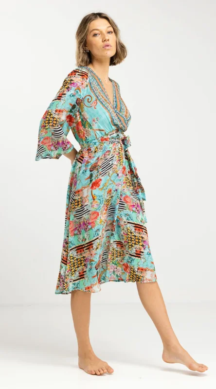 Inoa - Palermo Bell Sleeve Cross Over Dress - last one