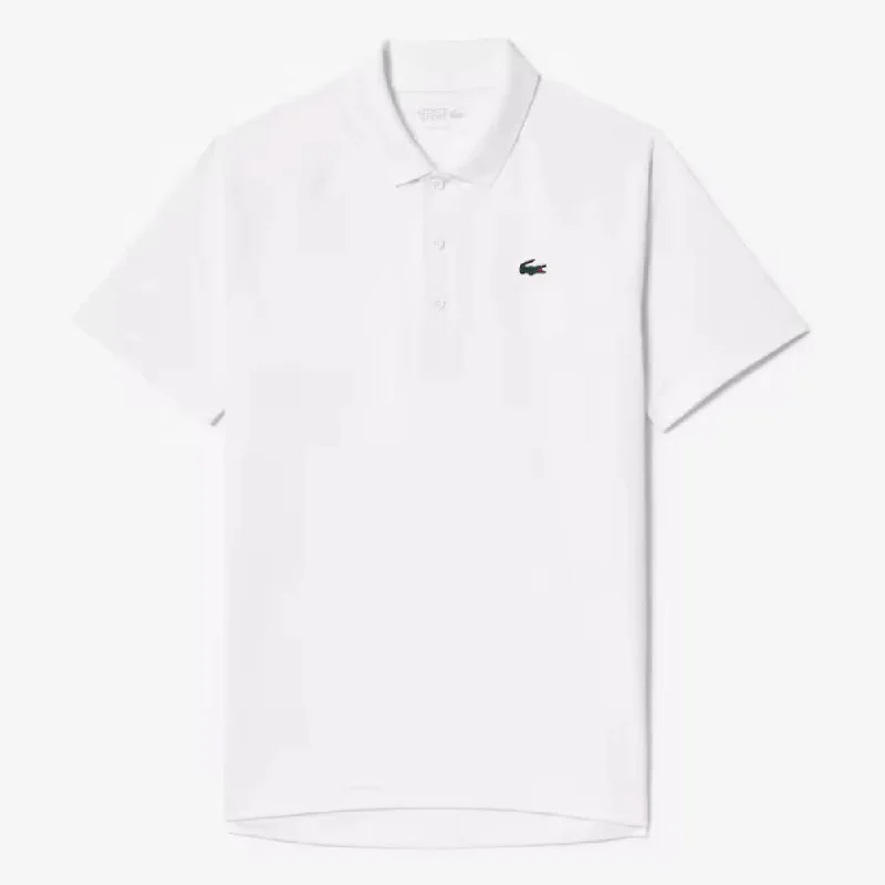 Lacoste Men's Rip Resistant Plain Tennis Polo (White)