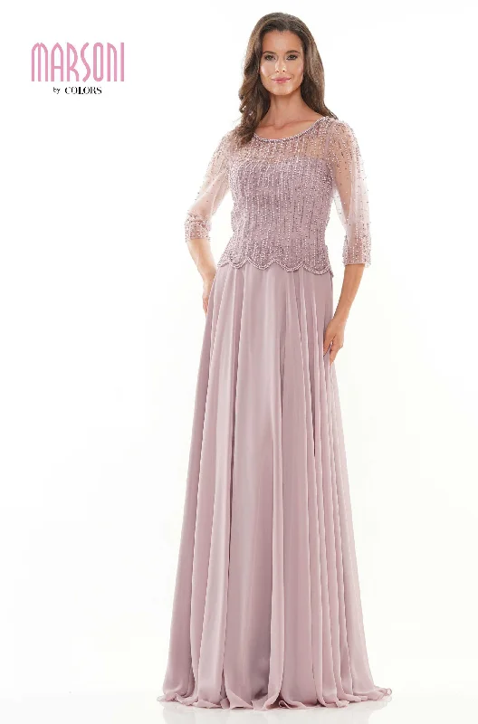 Marsoni by Colors -M312 A Line Dress With Bead Embellished