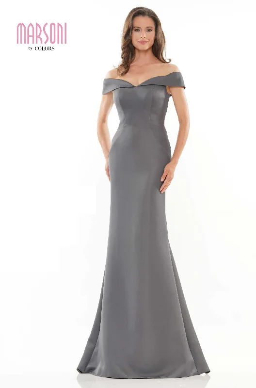 Marsoni by Colors -MV1153 Mermaid Dress With Off Shoulder