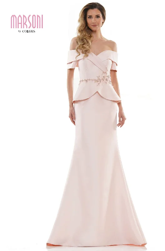 Marsoni by Colors -MV1144 Trumpet Dress With Beaded Waist