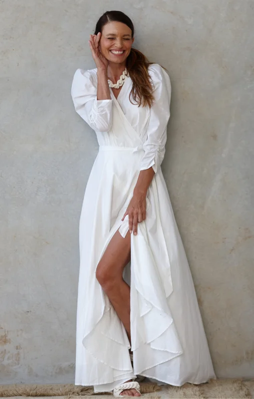 Natasha the Label - Muscari Wrap Dress - White - Last One