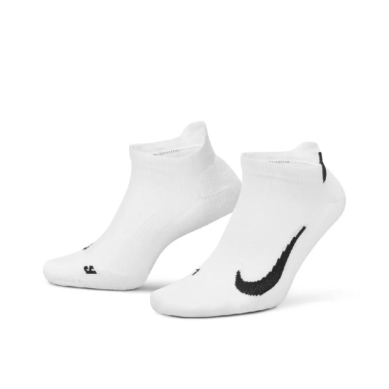 Nike Court Multiplier Cushioned Low Socks 2 Pack (White/Black)