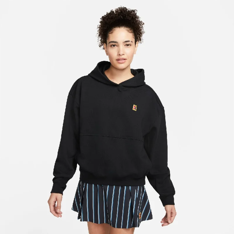 Nike Women's Fleece Heritage Tennis Hoodie (Black)