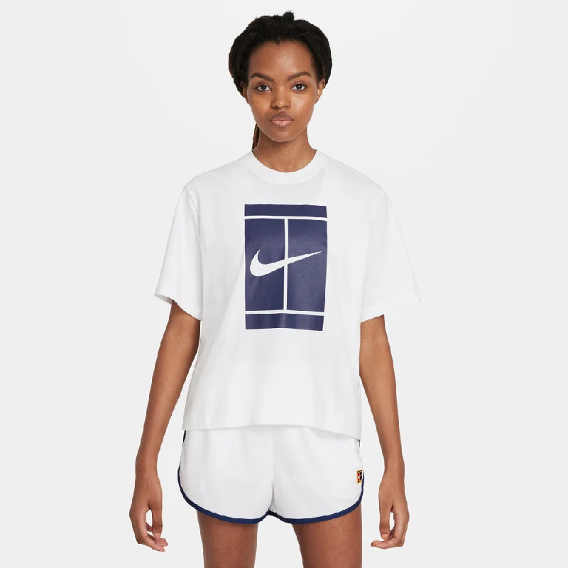 Nike Women's Seasonal NikeCourt Top (White/Purple)