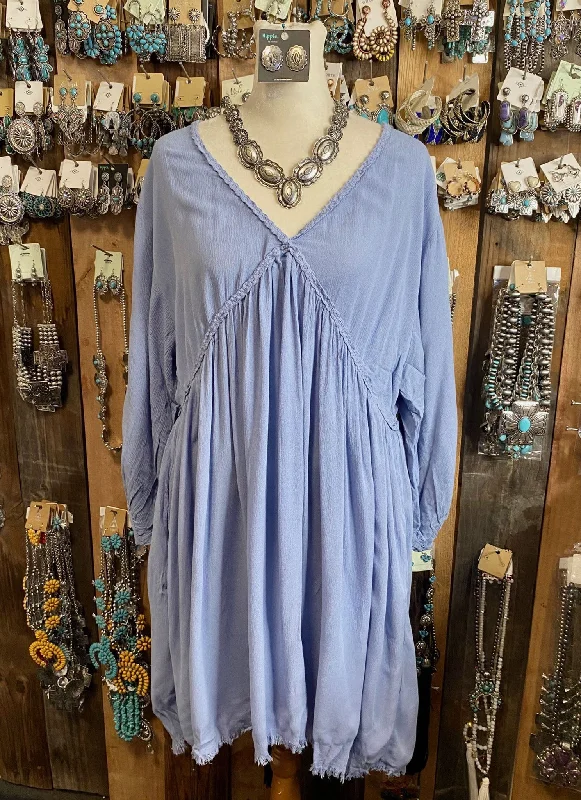 Plus Baby Blue Dress