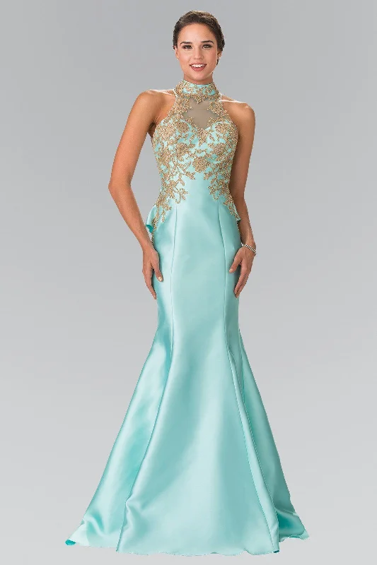 Ruffled Illusion Mermaid Gown by Elizabeth K GL2280