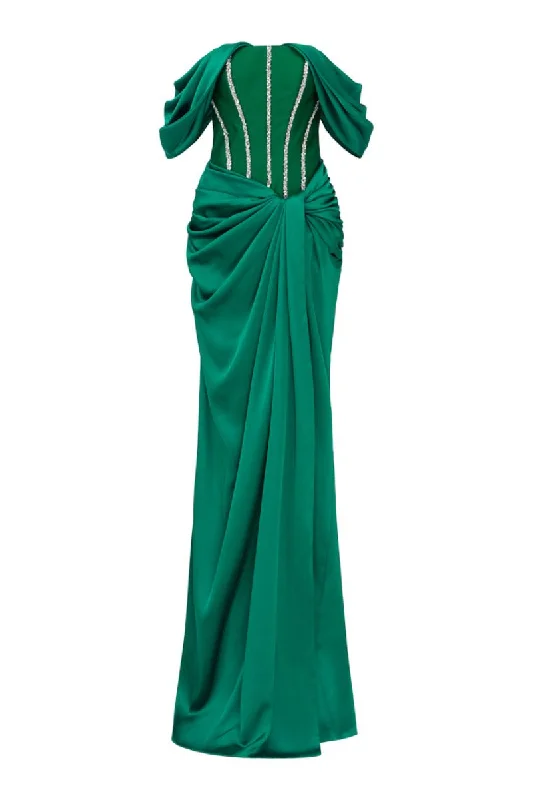 SELINA ROYAL TAFFETA OFF SHOULDER GOWN