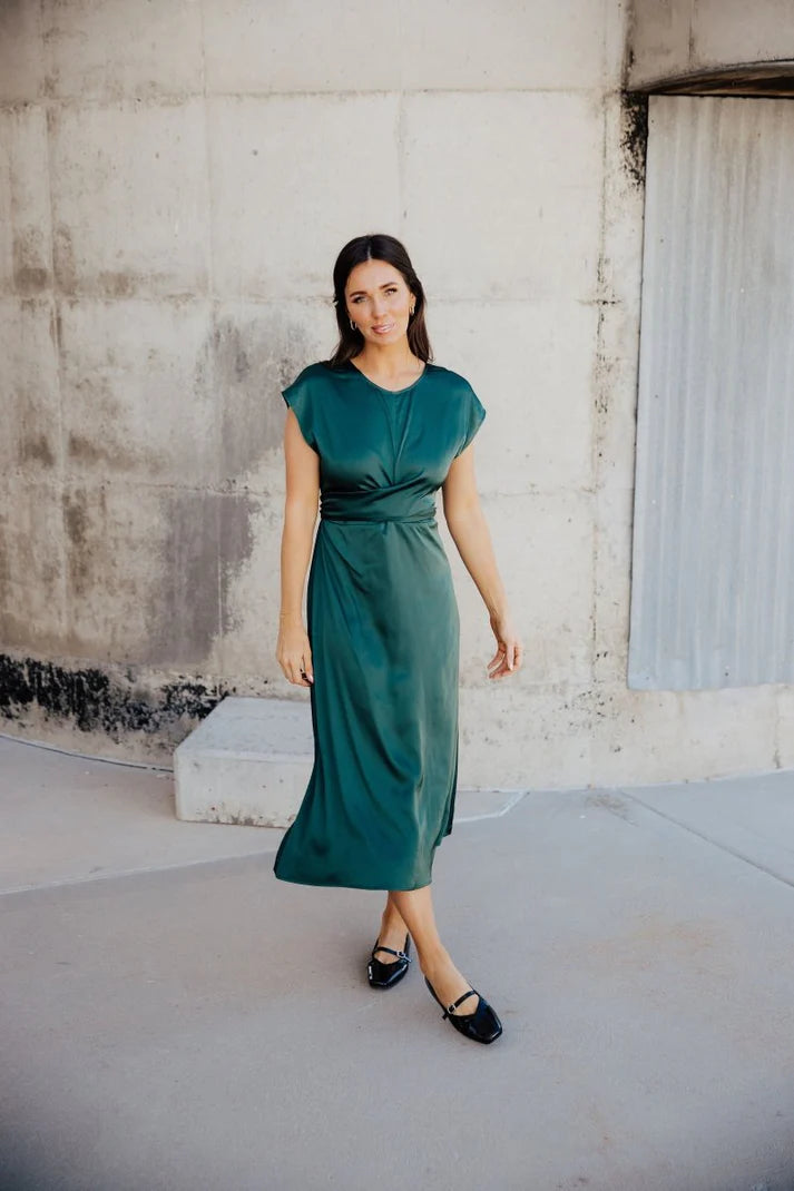 The Royce Dress in Emerald