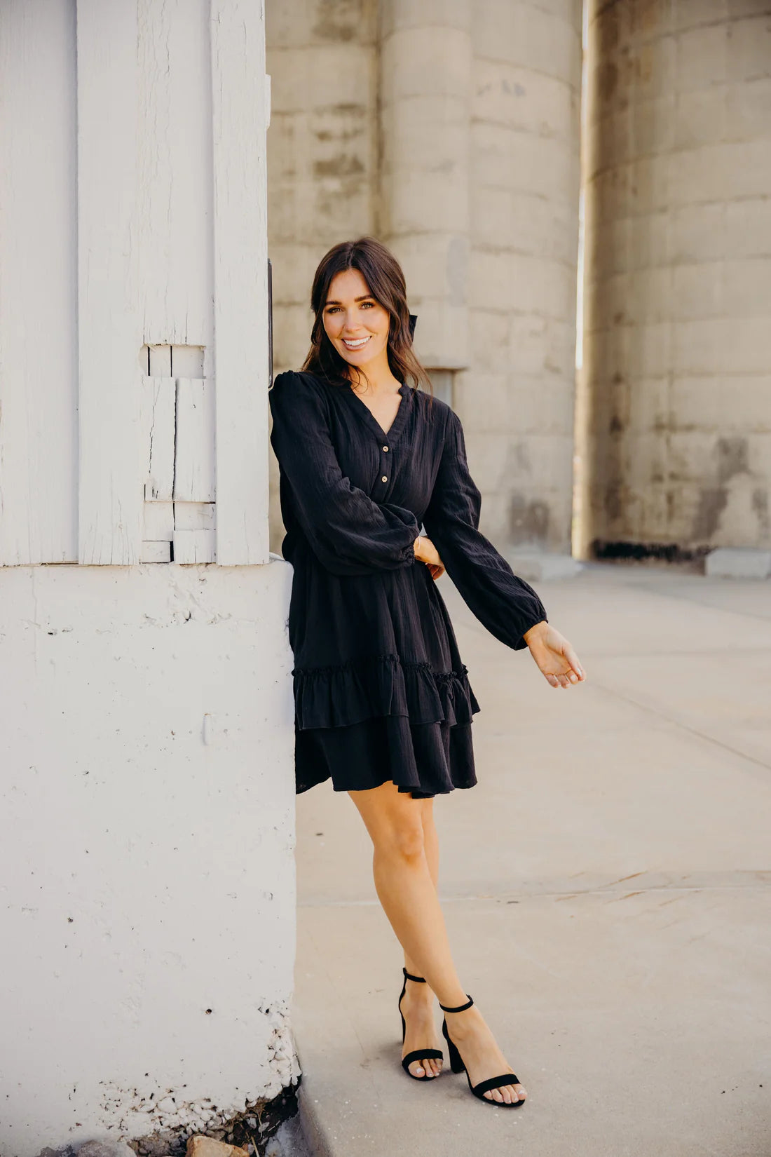 The Sandra Dress in Black