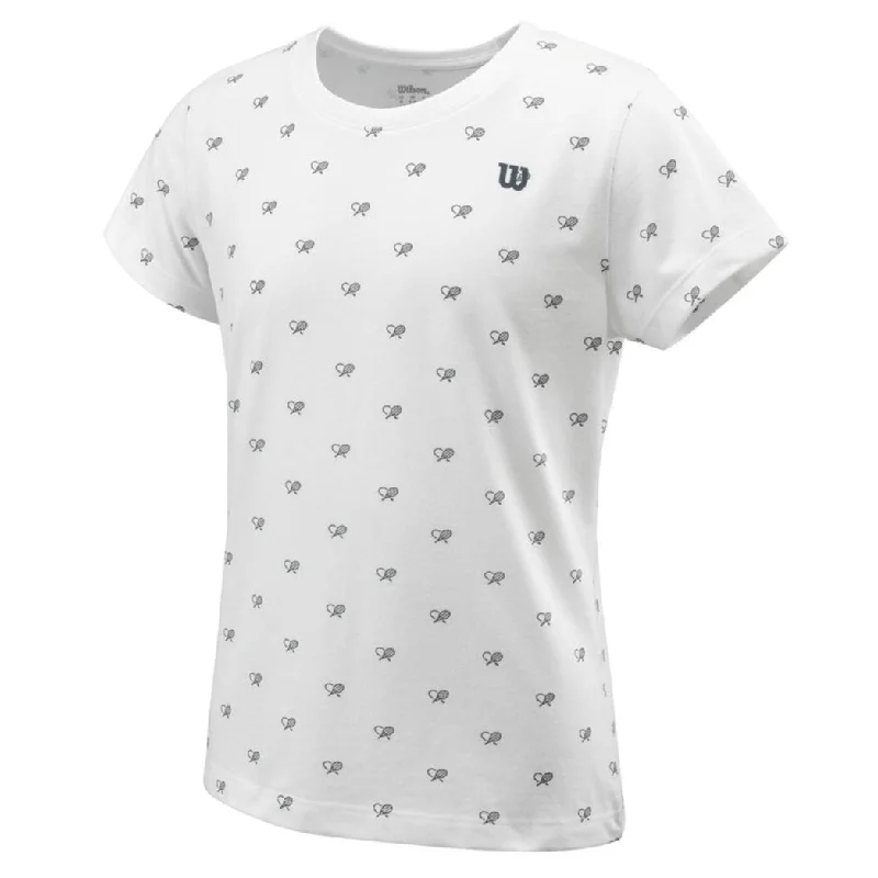 Wilson Girl's Cause A Racket Tech Tee (White)