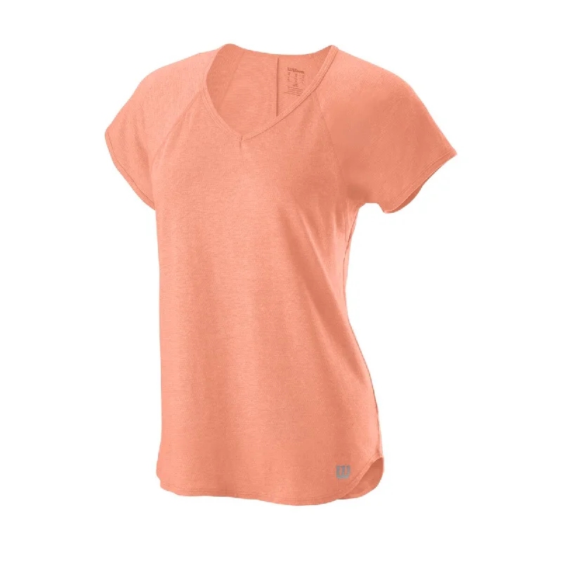 Wilson Women's Training V-Neck Tee (Papaya Punch)