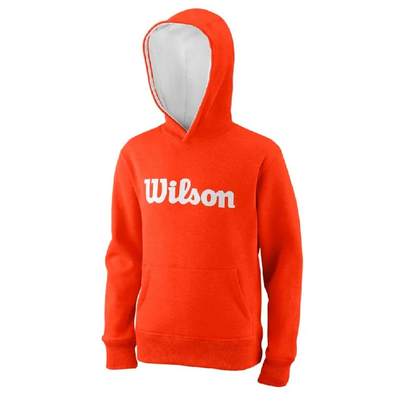 Wilson Youth Script Cotton Pull-Over Hoodie (Tangerine)