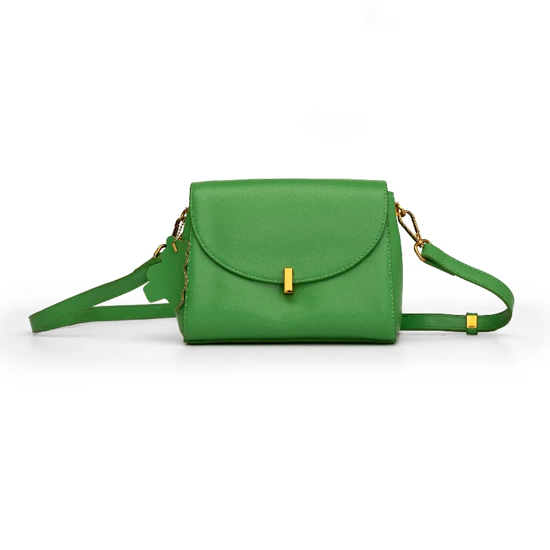 Women green solid hand bag