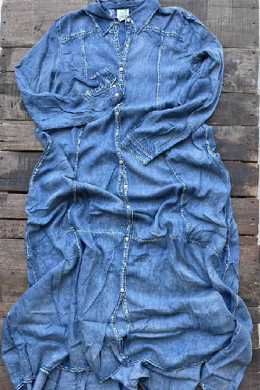 Jaded Gypsy Denim Blue Skies Duster Dress